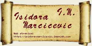 Isidora Marčićević vizit kartica